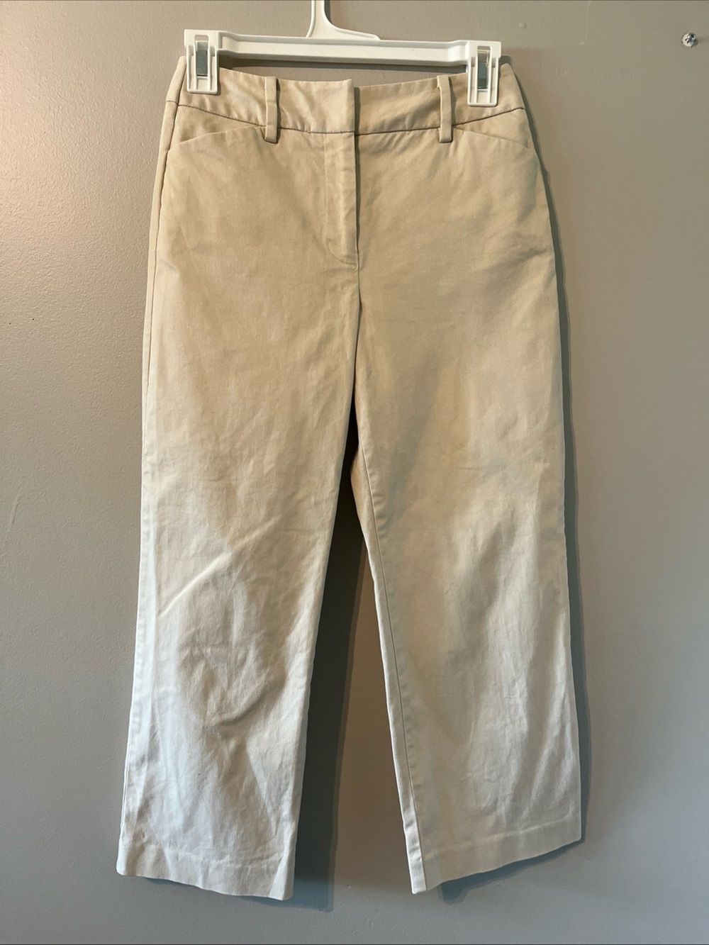 Women’s Talbots Petite Stretch Khaki Cropped Chino Pants Size 4